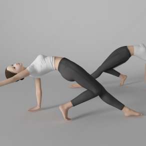 现代瑜伽女人3D模型下载